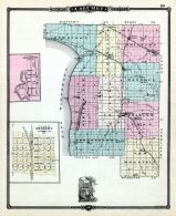 Calumet County, Wonewoc, Hilbert Village, Wisconsin State Atlas 1881